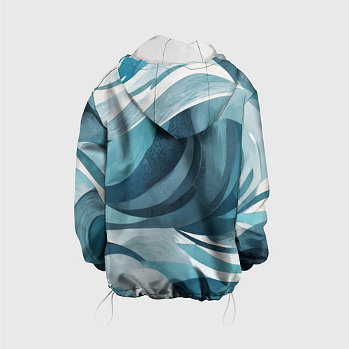 Детская куртка Океан абстракция волны / 3D-Белый – фото 2