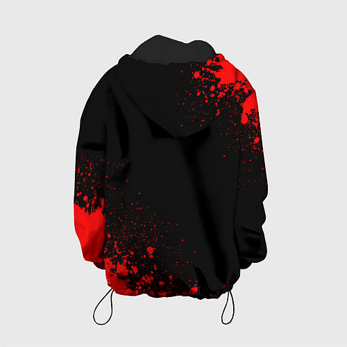 Детская куртка PSG - red gradient вертикально / 3D-Черный – фото 2