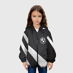 Куртка с капюшоном детская BMW sport line geometry steel, цвет: 3D-черный — фото 2