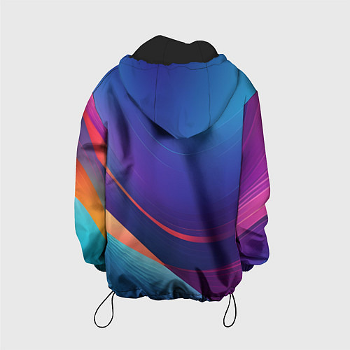 Детская куртка Красивый градиент абстракция / 3D-Черный – фото 2