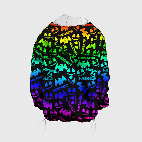 Детская куртка Marshmello neon steel pattern / 3D-Белый – фото 2