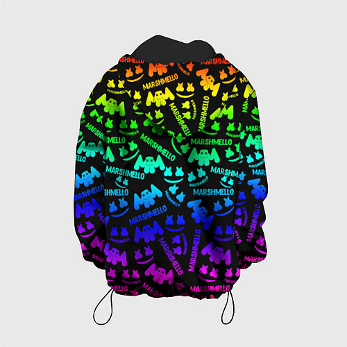 Детская куртка Marshmello neon steel pattern / 3D-Черный – фото 2