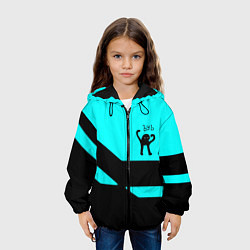Куртка с капюшоном детская Ъуъ съука геометрия, цвет: 3D-черный — фото 2