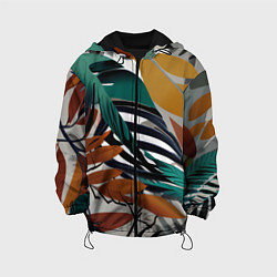 Детская куртка Полоски листья