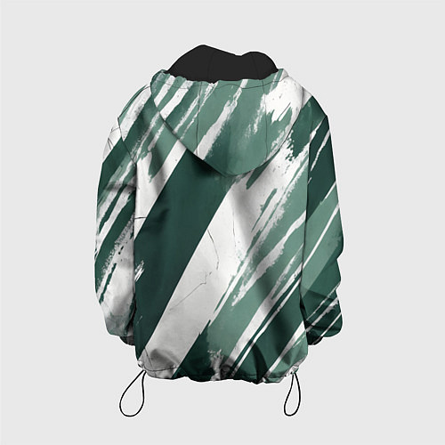 Детская куртка Косая зеленая полоска / 3D-Черный – фото 2