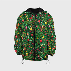 Детская куртка Разноцветные шары на ёлке