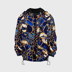 Детская куртка Золотистая змеиная абстракция