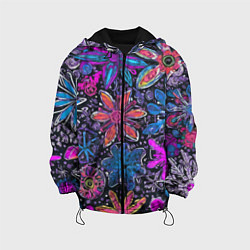 Детская куртка Неоновые абстрактные снежинки