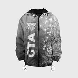 Куртка с капюшоном детская GTA - grey gradient по-вертикали, цвет: 3D-черный