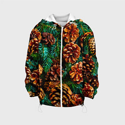 Детская куртка Елочные ветки с шишками