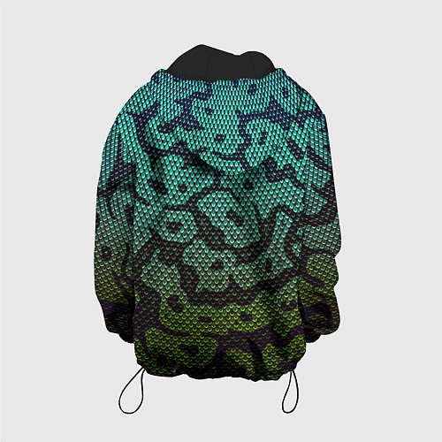 Детская куртка Змеиный камуфляж / 3D-Черный – фото 2