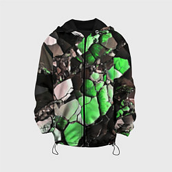 Детская куртка Чёрно-зелёный камень