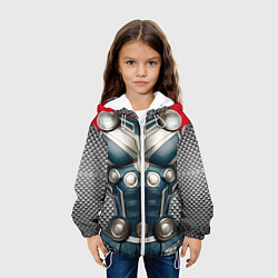 Куртка с капюшоном детская Костюм Тора Бога грома, цвет: 3D-белый — фото 2