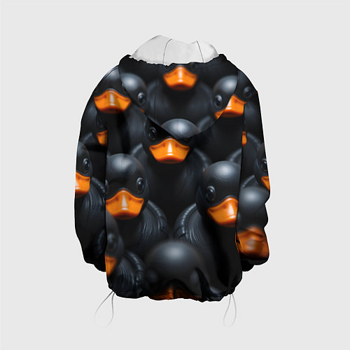 Детская куртка Черные уточки / 3D-Белый – фото 2