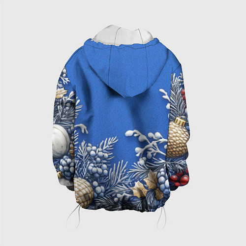 Детская куртка Новогодние веточки / 3D-Белый – фото 2