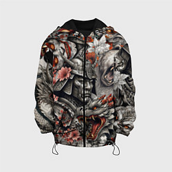 Детская куртка Самурай дракон и японские мифические существа