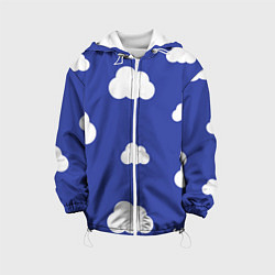 Куртка с капюшоном детская Легкие облака, цвет: 3D-белый