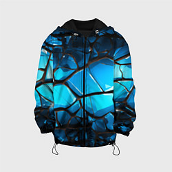 Детская куртка Синяя текстура объемных плит