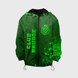 Куртка с капюшоном детская Club Brugge - green gradient вертикально, цвет: 3D-черный