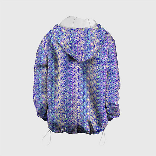 Детская куртка Сиреневый с узором паттерн / 3D-Белый – фото 2