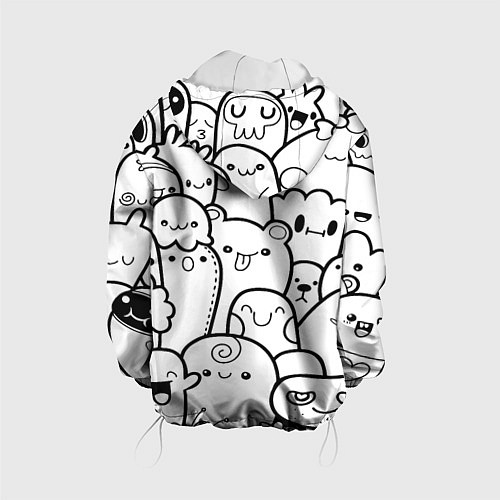 Детская куртка Doodle monsters / 3D-Белый – фото 2