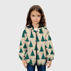 Куртка с капюшоном детская Новогодняя ель, цвет: 3D-черный — фото 2