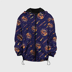 Куртка с капюшоном детская Mortal Kombat logo pattern, цвет: 3D-черный