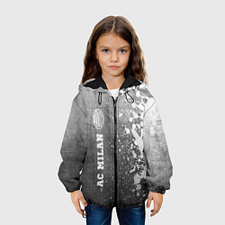 Куртка с капюшоном детская AC Milan - grey gradient по-вертикали, цвет: 3D-черный — фото 2