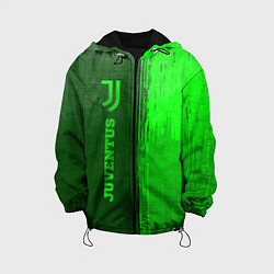 Куртка с капюшоном детская Juventus - green gradient по-вертикали, цвет: 3D-черный
