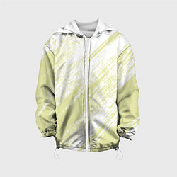 Куртка с капюшоном детская The color is white and yellow, цвет: 3D-белый