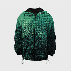 Детская куртка Чёрно-зелёный абстракция с пятнами