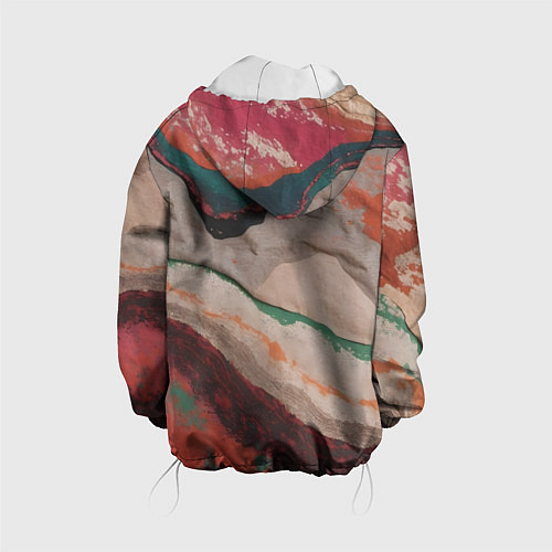 Детская куртка Абстракция из бумаги и краски / 3D-Белый – фото 2