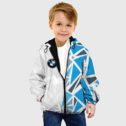 Куртка с капюшоном детская Бмв - фрагментация синяя, цвет: 3D-черный — фото 2