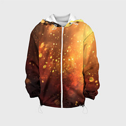 Куртка с капюшоном детская Золотая блестящая текстура, цвет: 3D-белый