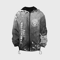 Куртка с капюшоном детская Manchester City - grey gradient вертикально, цвет: 3D-черный