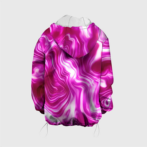 Детская куртка Завихрения - оттенки розового и белого / 3D-Белый – фото 2