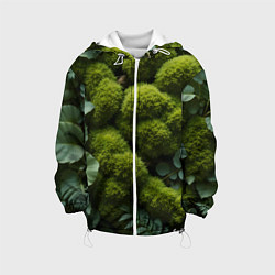 Детская куртка Зеленый мох и листья