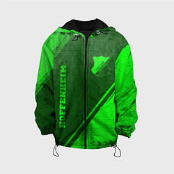 Куртка с капюшоном детская Hoffenheim - green gradient вертикально, цвет: 3D-черный