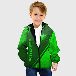 Куртка с капюшоном детская Hoffenheim - green gradient вертикально, цвет: 3D-черный — фото 2