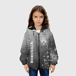 Куртка с капюшоном детская Borussia - grey gradient вертикально, цвет: 3D-черный — фото 2