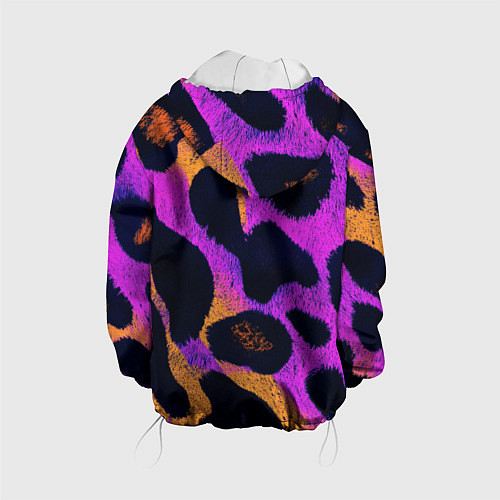 Детская куртка Неоновый леопардовый узор / 3D-Белый – фото 2