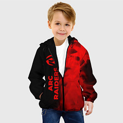 Куртка с капюшоном детская ARC Raiders - red gradient по-вертикали, цвет: 3D-черный — фото 2