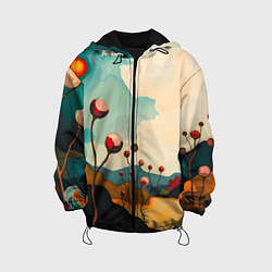 Детская куртка Сюрреалистичный пейзаж с цветами