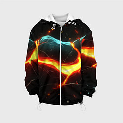 Детская куртка Лава в черной текстуре