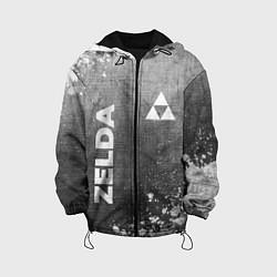 Куртка с капюшоном детская Zelda - grey gradient вертикально, цвет: 3D-черный
