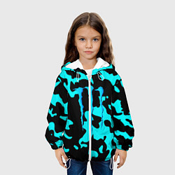 Куртка с капюшоном детская Monster energy камуфляж голубой, цвет: 3D-белый — фото 2