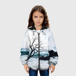 Куртка с капюшоном детская Дерево в море, цвет: 3D-черный — фото 2