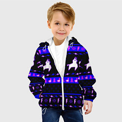 Куртка с капюшоном детская Fortnite neon pattern, цвет: 3D-белый — фото 2