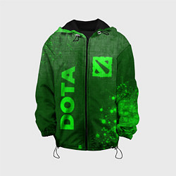 Куртка с капюшоном детская Dota - green gradient вертикально, цвет: 3D-черный