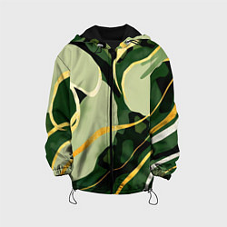 Детская куртка Зеленый природный паттерн